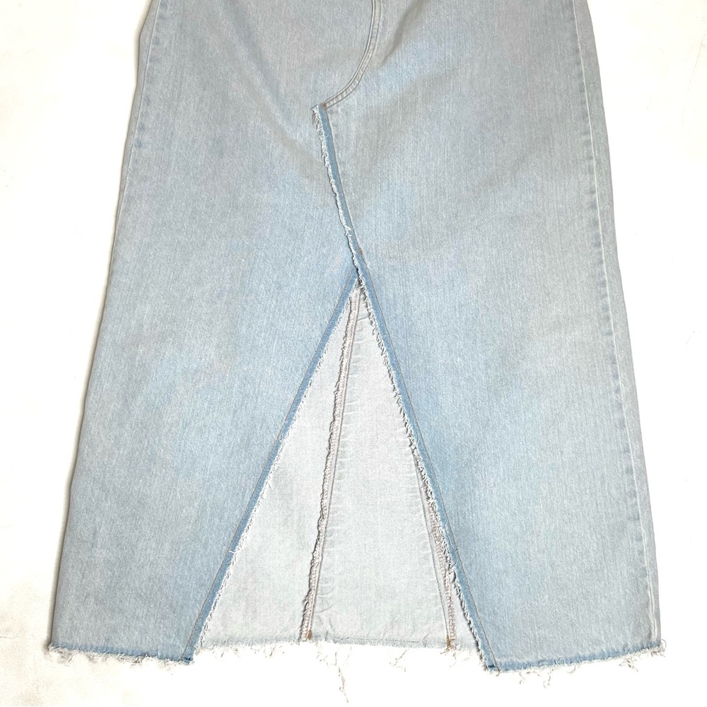 TOPSHOP Raw Hem Denim Midaxi (mid maxi) Skirt - Picture 10 of 15